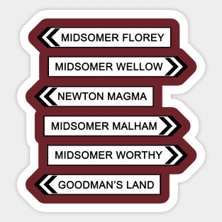 Midsomer Murder Signs #3 Sticker